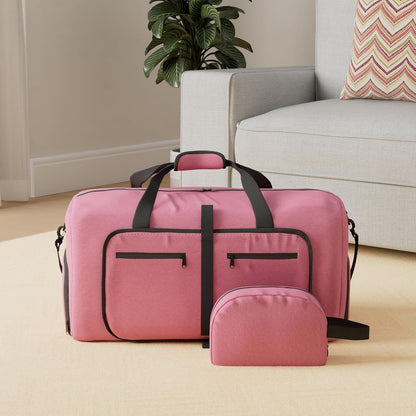 Duffle Bag with Shoes Compartment and Adjustable Strap,Foldable Travel Duffel Bags for Men Women,Waterproof Duffel Bags