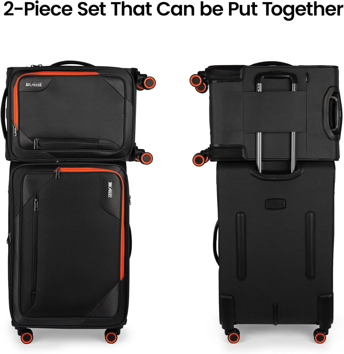 22 inch Carry on Luggage,Softside Suitcase w/TSA LOCK,Expandable 20% Luggage w/Spinner Wheels, Tear-Resistant,Lightweight Rolling Suitcases for Men/Women（Burgundy,22in）