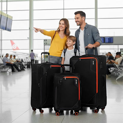 22 inch Carry on Luggage,Softside Suitcase w/TSA LOCK,Expandable 20% Luggage w/Spinner Wheels, Tear-Resistant,Lightweight Rolling Suitcases for Men/Women（Burgundy,22in）