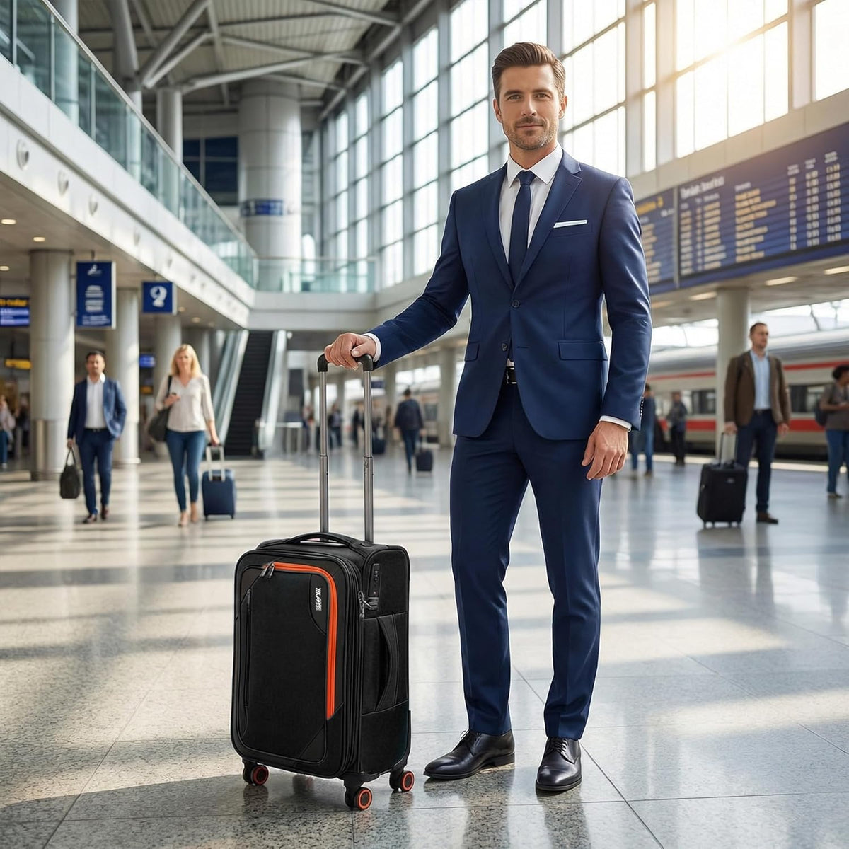22 inch Carry on Luggage,Softside Suitcase w/TSA LOCK,Expandable 20% Luggage w/Spinner Wheels, Tear-Resistant,Lightweight Rolling Suitcases for Men/Women（Burgundy,22in）