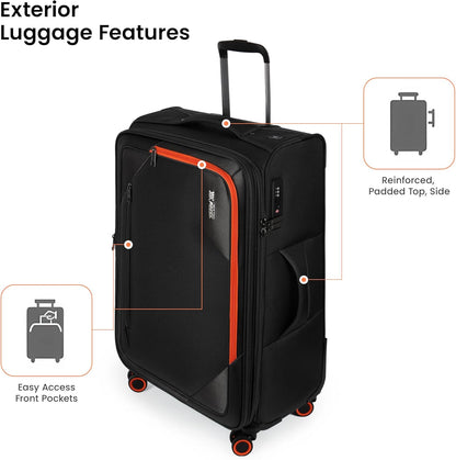 22 inch Carry on Luggage,Softside Suitcase w/TSA LOCK,Expandable 20% Luggage w/Spinner Wheels, Tear-Resistant,Lightweight Rolling Suitcases for Men/Women（Burgundy,22in）