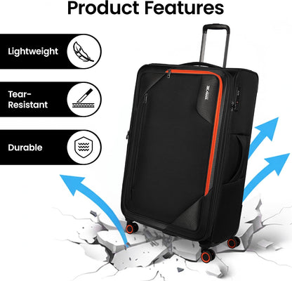 22 inch Carry on Luggage,Softside Suitcase w/TSA LOCK,Expandable 20% Luggage w/Spinner Wheels, Tear-Resistant,Lightweight Rolling Suitcases for Men/Women（Burgundy,22in）