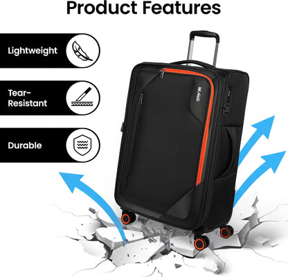 22 inch Carry on Luggage,Softside Suitcase w/TSA LOCK,Expandable 20% Luggage w/Spinner Wheels, Tear-Resistant,Lightweight Rolling Suitcases for Men/Women（Burgundy,22in）