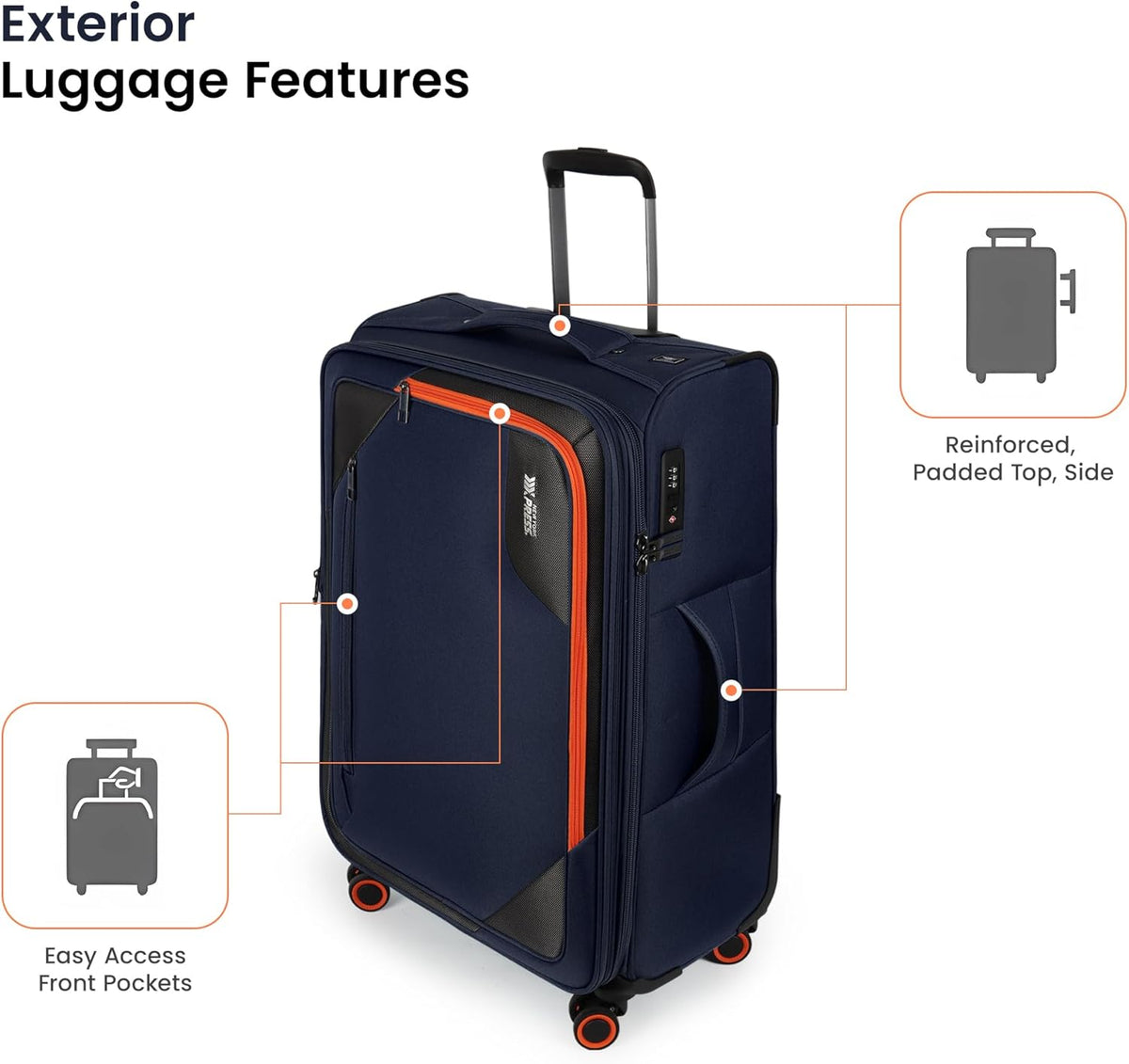22 inch Carry on Luggage,Softside Suitcase w/TSA LOCK,Expandable 20% Luggage w/Spinner Wheels, Tear-Resistant,Lightweight Rolling Suitcases for Men/Women（Burgundy,22in）