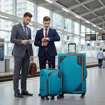 22 inch Carry on Luggage,Softside Suitcase w/TSA LOCK,Expandable 20% Luggage w/Spinner Wheels, Tear-Resistant,Lightweight Rolling Suitcases for Men/Women（Burgundy,22in）