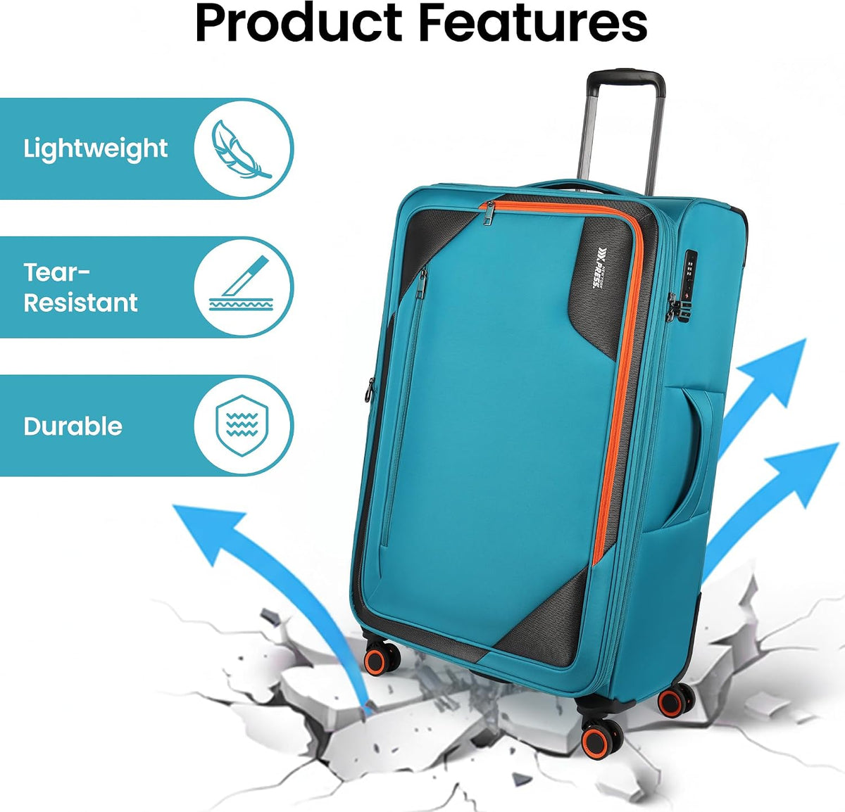 22 inch Carry on Luggage,Softside Suitcase w/TSA LOCK,Expandable 20% Luggage w/Spinner Wheels, Tear-Resistant,Lightweight Rolling Suitcases for Men/Women（Burgundy,22in）