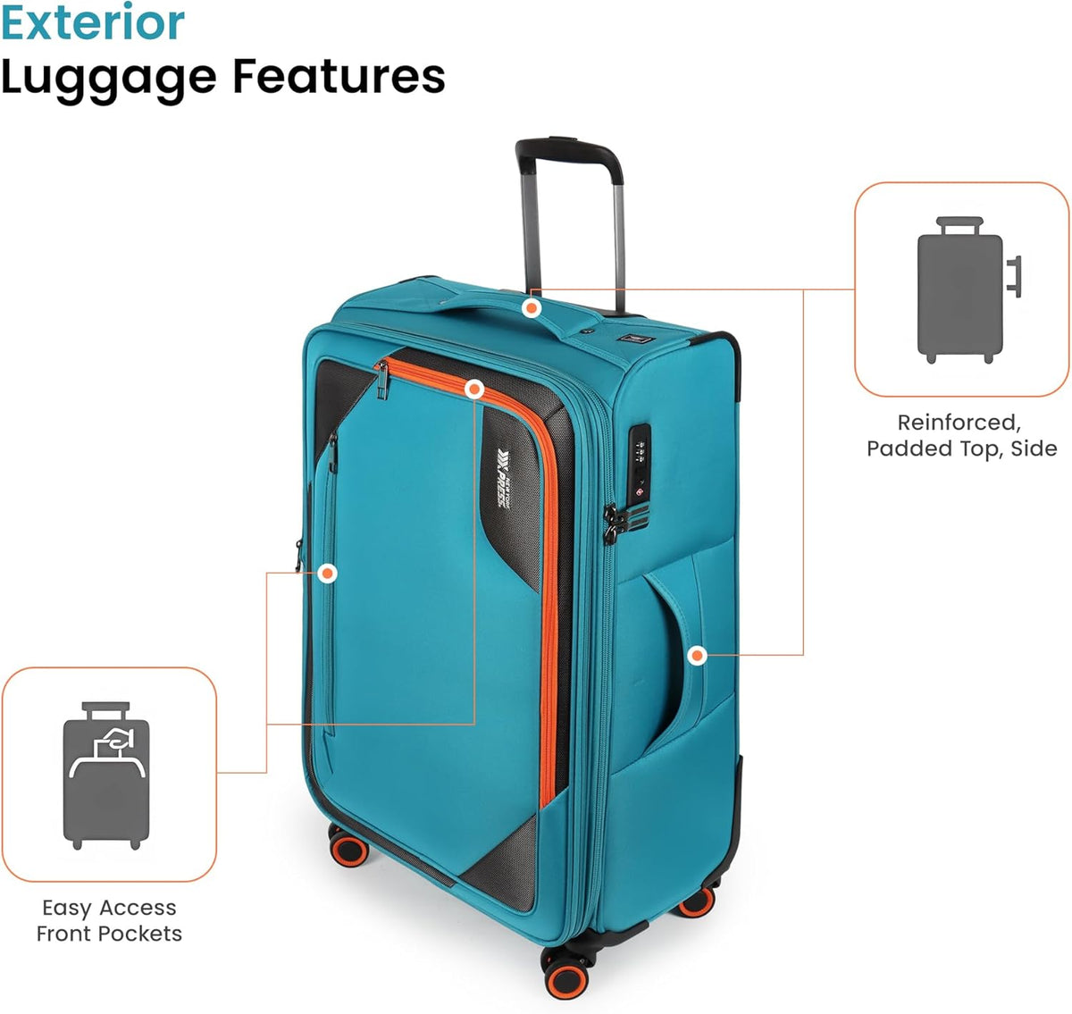 22 inch Carry on Luggage,Softside Suitcase w/TSA LOCK,Expandable 20% Luggage w/Spinner Wheels, Tear-Resistant,Lightweight Rolling Suitcases for Men/Women（Burgundy,22in）