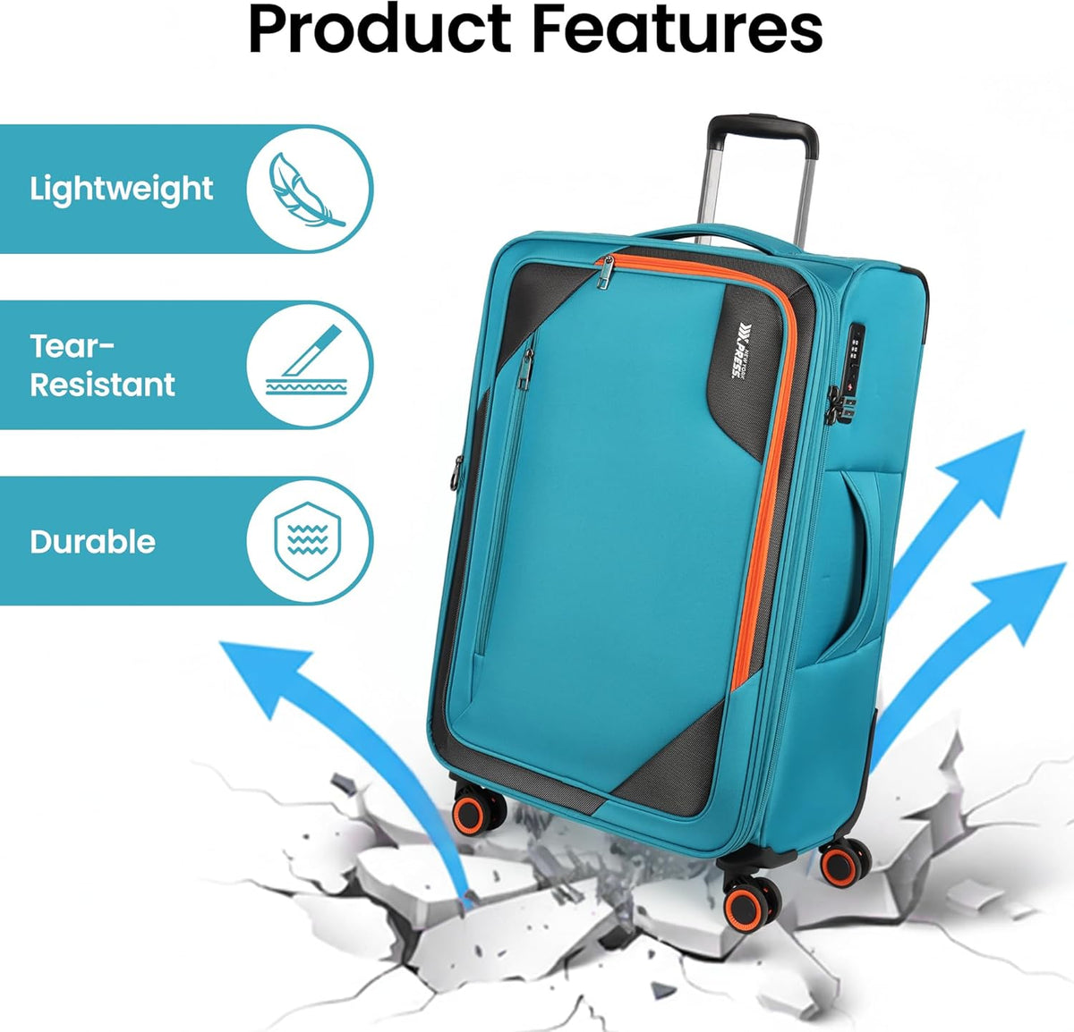 22 inch Carry on Luggage,Softside Suitcase w/TSA LOCK,Expandable 20% Luggage w/Spinner Wheels, Tear-Resistant,Lightweight Rolling Suitcases for Men/Women（Burgundy,22in）