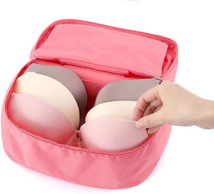 Vpang Portable Multi-Functional Socks Underwear Bra Organizer Case Travel Storage Bag Packing Cube Cosmetic Bag (Pink)