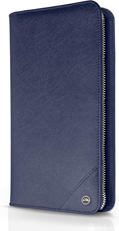 Family 4 Passport Holder - Travel Wallet RFID Blocking, Document Organizer, Essentials Plane Accessory Cover for Women Men (Black)