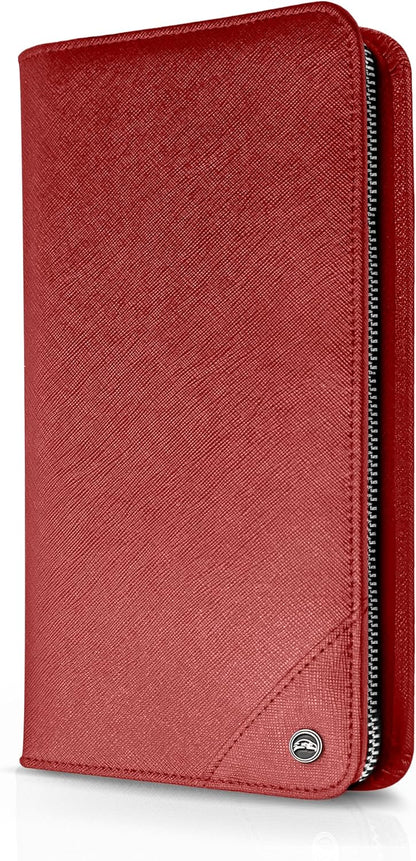 Family 4 Passport Holder - Travel Wallet RFID Blocking, Document Organizer, Essentials Plane Accessory Cover for Women Men (Black)