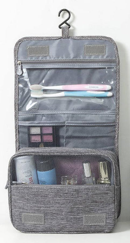 Toiletry Bag Water-Resistant Makeup Cosmetic Bag Travel Organizer for Accessories Travel Bag with Hanging Hook
