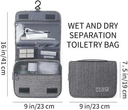 Toiletry Bag Water-Resistant Makeup Cosmetic Bag Travel Organizer for Accessories Travel Bag with Hanging Hook