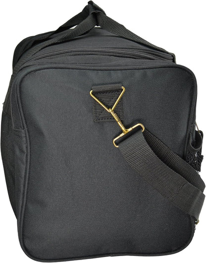 17" Duffle Bag Dual Front Mesh Pockets (Black Gold Gray Dark Green Navy Blue Maroon Royal Blue Orange Pink Purple Red White