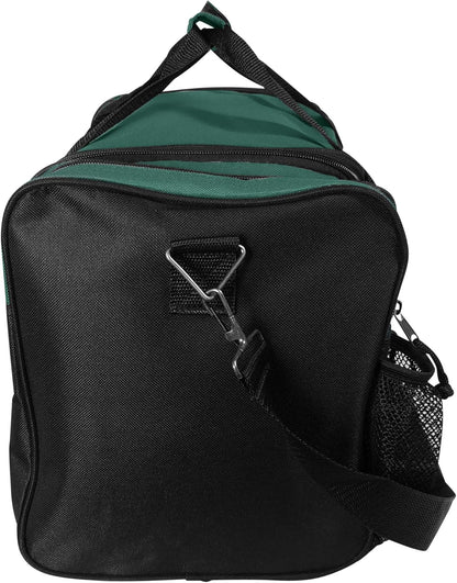17" Duffle Bag Dual Front Mesh Pockets (Black Gold Gray Dark Green Navy Blue Maroon Royal Blue Orange Pink Purple Red White