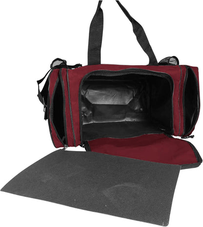 17" Duffle Bag Dual Front Mesh Pockets (Black Gold Gray Dark Green Navy Blue Maroon Royal Blue Orange Pink Purple Red White