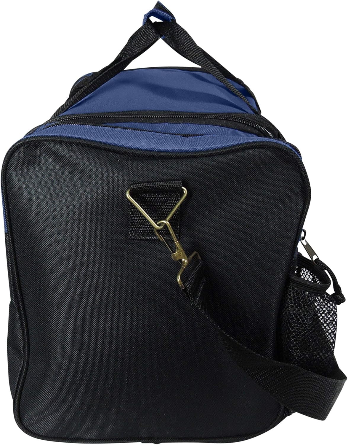 17" Duffle Bag Dual Front Mesh Pockets (Black Gold Gray Dark Green Navy Blue Maroon Royal Blue Orange Pink Purple Red White