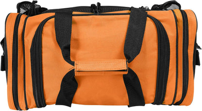 17" Duffle Bag Dual Front Mesh Pockets (Black Gold Gray Dark Green Navy Blue Maroon Royal Blue Orange Pink Purple Red White