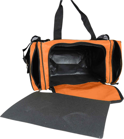 17" Duffle Bag Dual Front Mesh Pockets (Black Gold Gray Dark Green Navy Blue Maroon Royal Blue Orange Pink Purple Red White