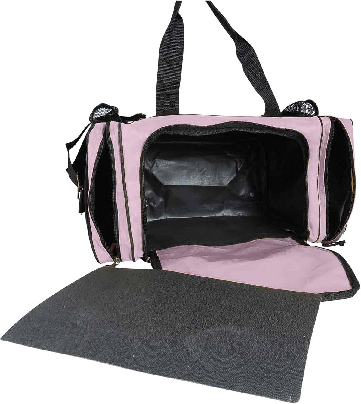 17" Duffle Bag Dual Front Mesh Pockets (Black Gold Gray Dark Green Navy Blue Maroon Royal Blue Orange Pink Purple Red White