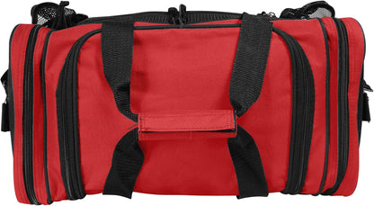 17" Duffle Bag Dual Front Mesh Pockets (Black Gold Gray Dark Green Navy Blue Maroon Royal Blue Orange Pink Purple Red White