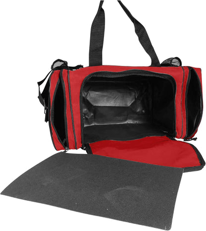 17" Duffle Bag Dual Front Mesh Pockets (Black Gold Gray Dark Green Navy Blue Maroon Royal Blue Orange Pink Purple Red White
