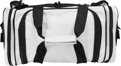 17" Duffle Bag Dual Front Mesh Pockets (Black Gold Gray Dark Green Navy Blue Maroon Royal Blue Orange Pink Purple Red White