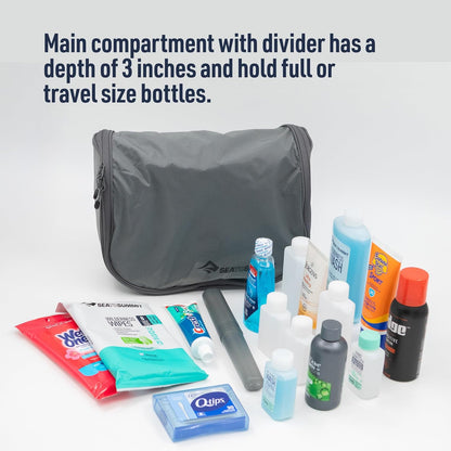 Large Hanging Toiletry Bag, Travel Organizer for Men and Women, HighRise Grey