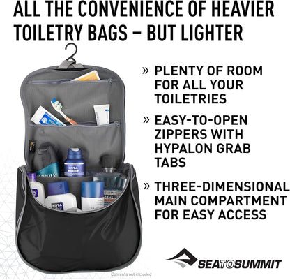 Large Hanging Toiletry Bag, Travel Organizer for Men and Women, HighRise Grey