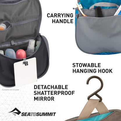 Large Hanging Toiletry Bag, Travel Organizer for Men and Women, HighRise Grey