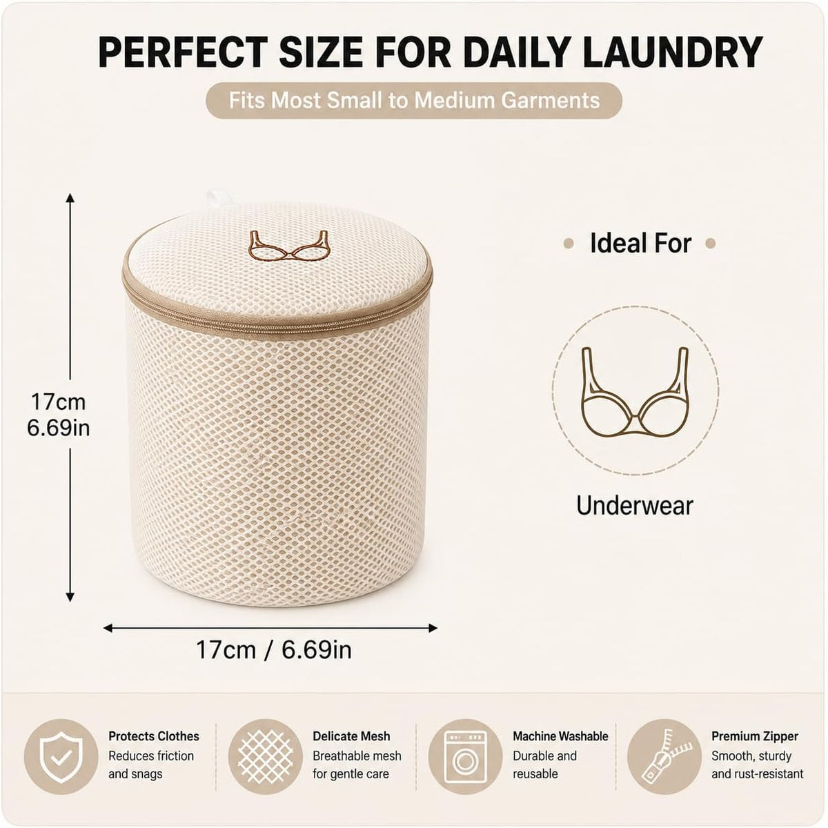 (2Pcs) high-end zipper mesh laundry bag, travel storage and finishing bag, to protect your exquisite clothes, suitable for jackets, underwear, tights, etc. (Pink, Shell bra)