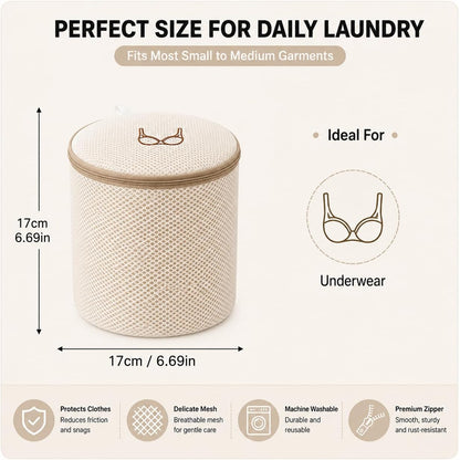 (2Pcs) high-end zipper mesh laundry bag, travel storage and finishing bag, to protect your exquisite clothes, suitable for jackets, underwear, tights, etc. (Pink, Shell bra)