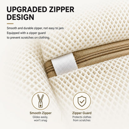 (2Pcs) high-end zipper mesh laundry bag, travel storage and finishing bag, to protect your exquisite clothes, suitable for jackets, underwear, tights, etc. (Pink, Shell bra)