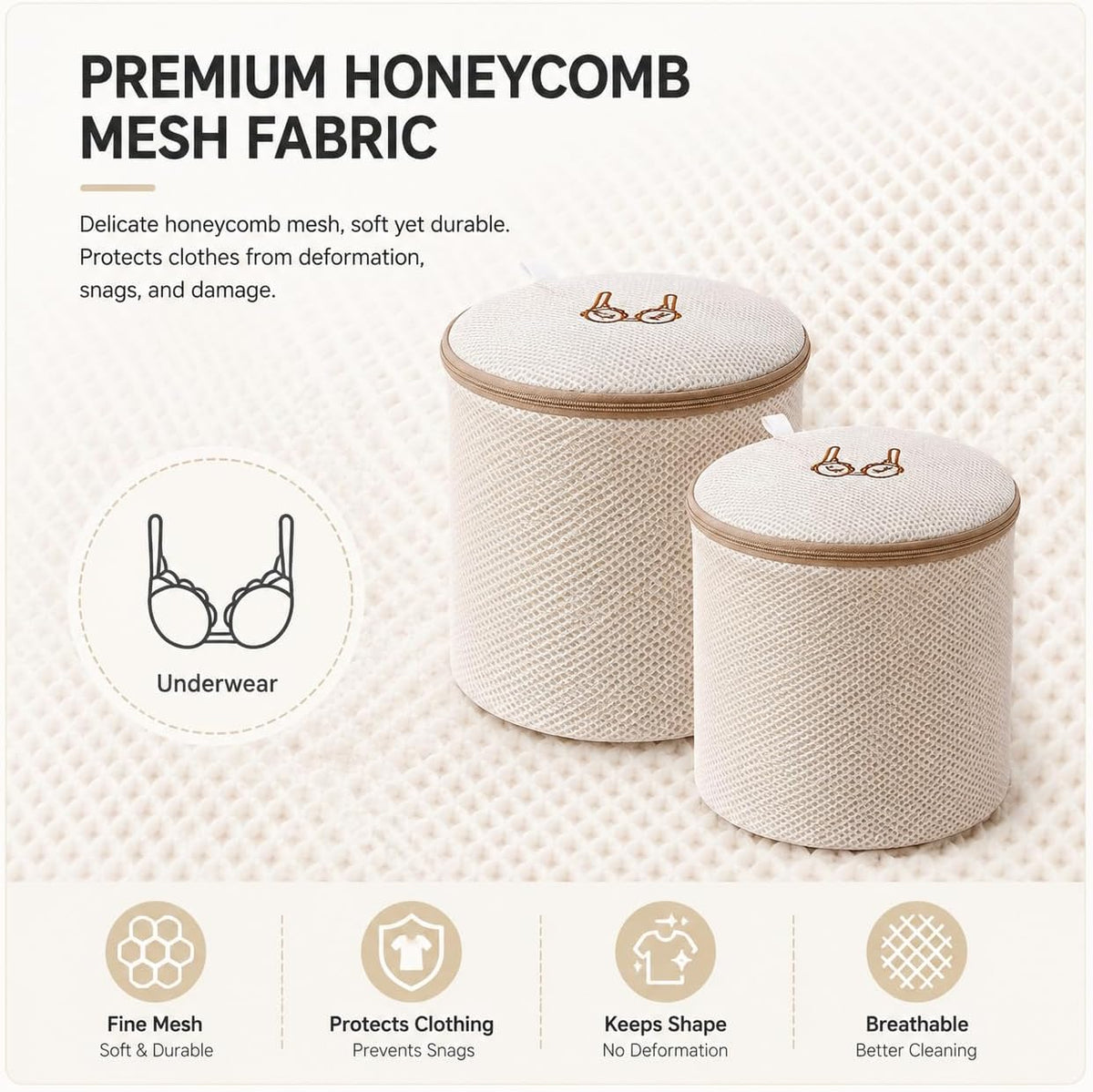 (2Pcs) high-end zipper mesh laundry bag, travel storage and finishing bag, to protect your exquisite clothes, suitable for jackets, underwear, tights, etc. (Pink, Shell bra)