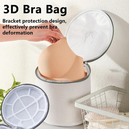(2Pcs) high-end zipper mesh laundry bag, travel storage and finishing bag, to protect your exquisite clothes, suitable for jackets, underwear, tights, etc. (Pink, Shell bra)
