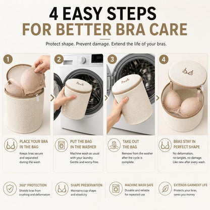 (2Pcs) high-end zipper mesh laundry bag, travel storage and finishing bag, to protect your exquisite clothes, suitable for jackets, underwear, tights, etc. (Pink, Shell bra)