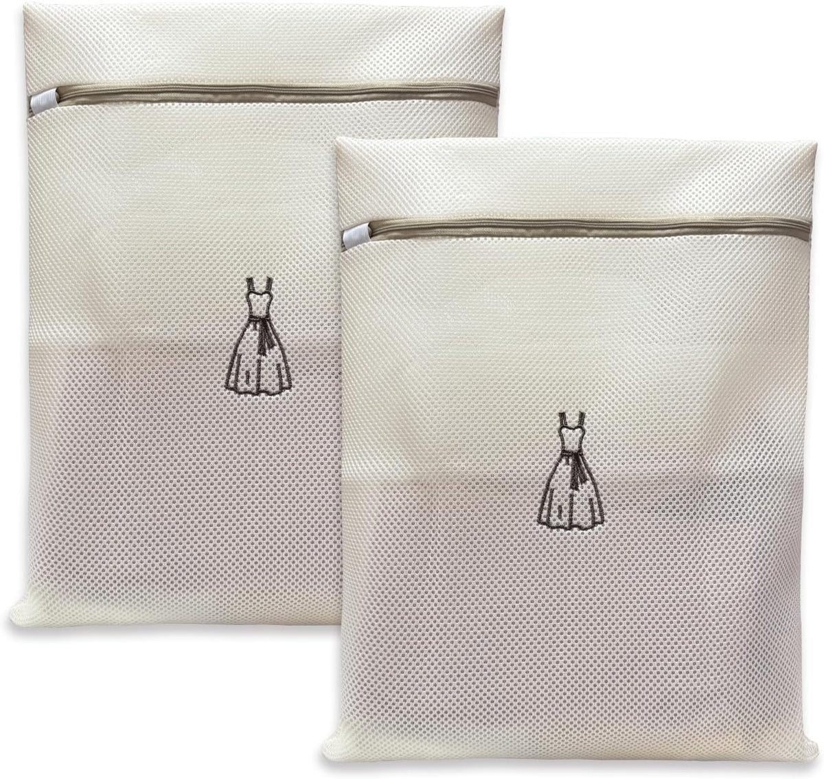 (2Pcs) high-end zipper mesh laundry bag, travel storage and finishing bag, to protect your exquisite clothes, suitable for jackets, underwear, tights, etc. (Pink, Shell bra)