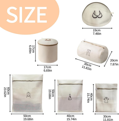 (2Pcs) high-end zipper mesh laundry bag, travel storage and finishing bag, to protect your exquisite clothes, suitable for jackets, underwear, tights, etc. (Pink, Shell bra)
