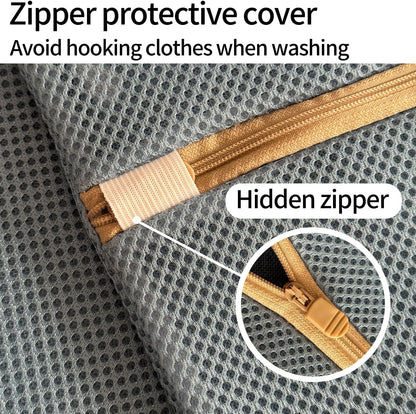 (2Pcs) high-end zipper mesh laundry bag, travel storage and finishing bag, to protect your exquisite clothes, suitable for jackets, underwear, tights, etc. (Pink, Shell bra)