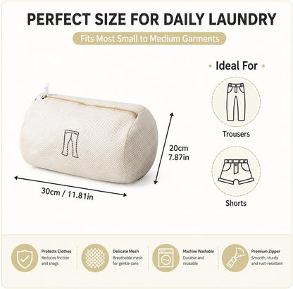 (2Pcs) high-end zipper mesh laundry bag, travel storage and finishing bag, to protect your exquisite clothes, suitable for jackets, underwear, tights, etc. (Pink, Shell bra)