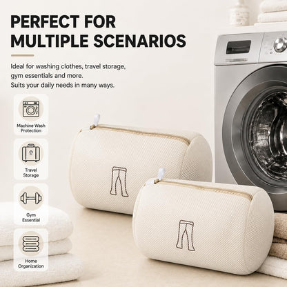 (2Pcs) high-end zipper mesh laundry bag, travel storage and finishing bag, to protect your exquisite clothes, suitable for jackets, underwear, tights, etc. (Pink, Shell bra)