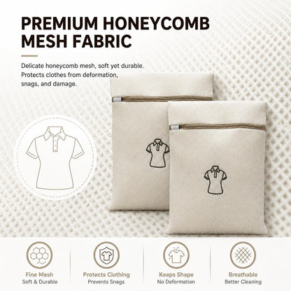 (2Pcs) high-end zipper mesh laundry bag, travel storage and finishing bag, to protect your exquisite clothes, suitable for jackets, underwear, tights, etc. (Pink, Shell bra)