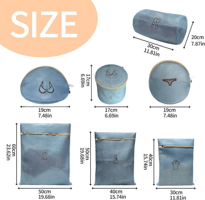 (2Pcs) high-end zipper mesh laundry bag, travel storage and finishing bag, to protect your exquisite clothes, suitable for jackets, underwear, tights, etc. (Pink, Shell bra)