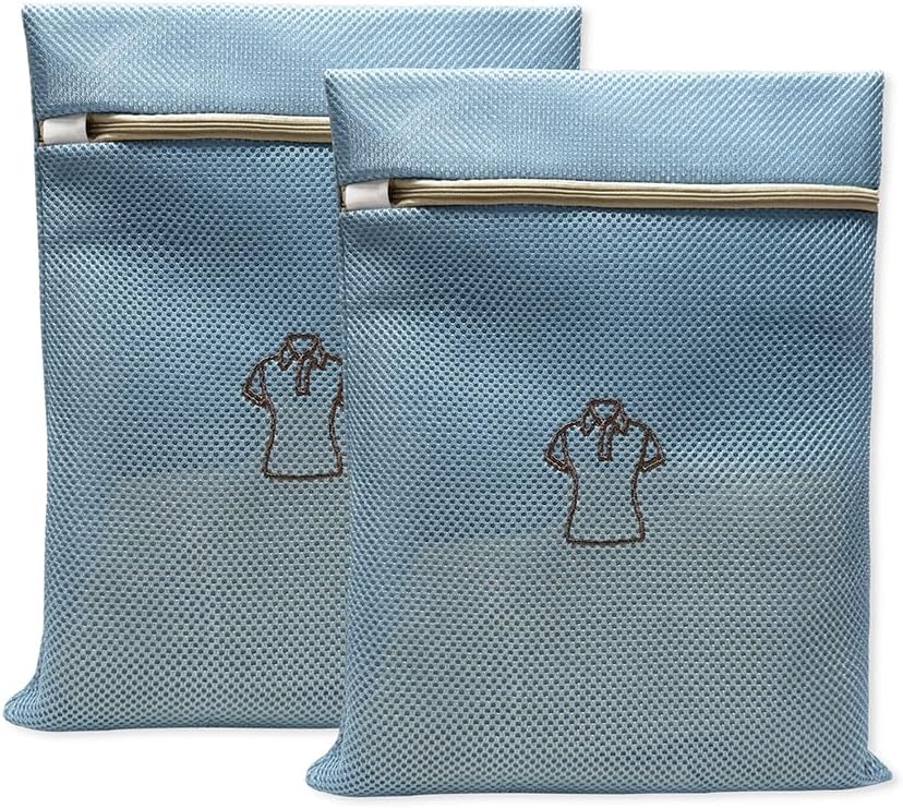 (2Pcs) high-end zipper mesh laundry bag, travel storage and finishing bag, to protect your exquisite clothes, suitable for jackets, underwear, tights, etc. (Pink, Shell bra)
