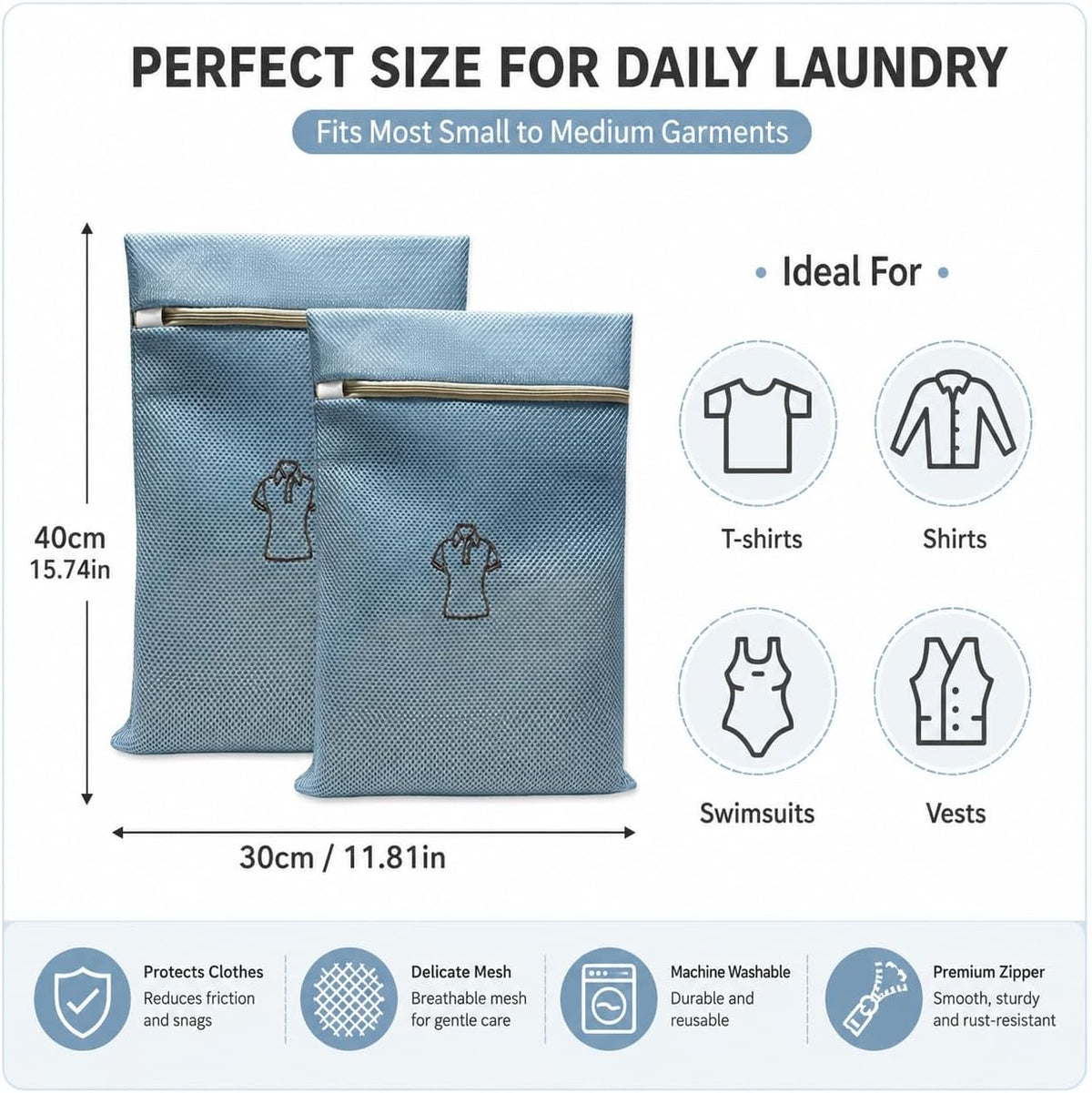 (2Pcs) high-end zipper mesh laundry bag, travel storage and finishing bag, to protect your exquisite clothes, suitable for jackets, underwear, tights, etc. (Pink, Shell bra)