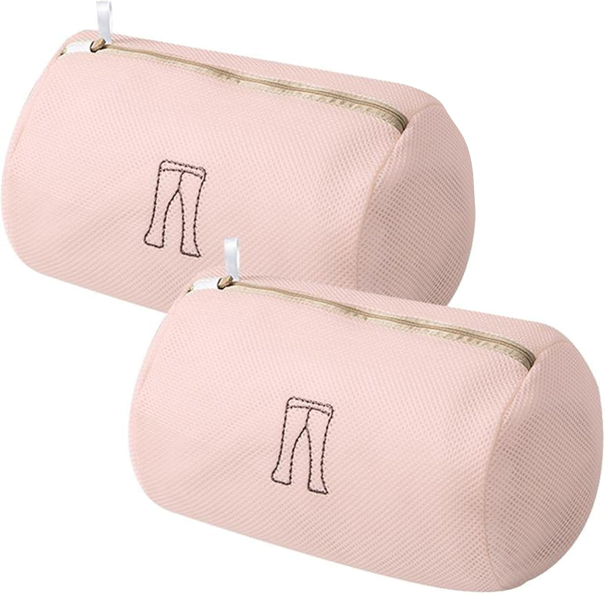 (2Pcs) high-end zipper mesh laundry bag, travel storage and finishing bag, to protect your exquisite clothes, suitable for jackets, underwear, tights, etc. (Pink, Shell bra)
