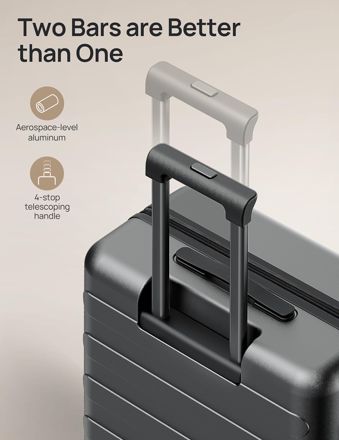 Carry On Luggage 22x14x9 Airline Approved, 20 Inch Luggage with Smooth Spinner Wheels, Expandable, Hard Shell PC Suitcase, Lightweight Travel Luggage, TSA Approved (Shadow, Rhine Max)