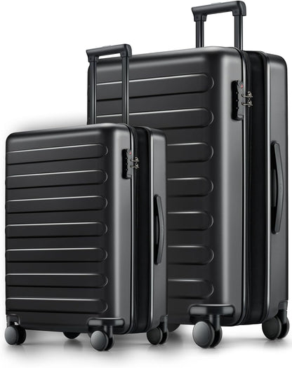 Carry On Luggage 22x14x9 Airline Approved, 20 Inch Luggage with Smooth Spinner Wheels, Expandable, Hard Shell PC Suitcase, Lightweight Travel Luggage, TSA Approved (Shadow, Rhine Max)
