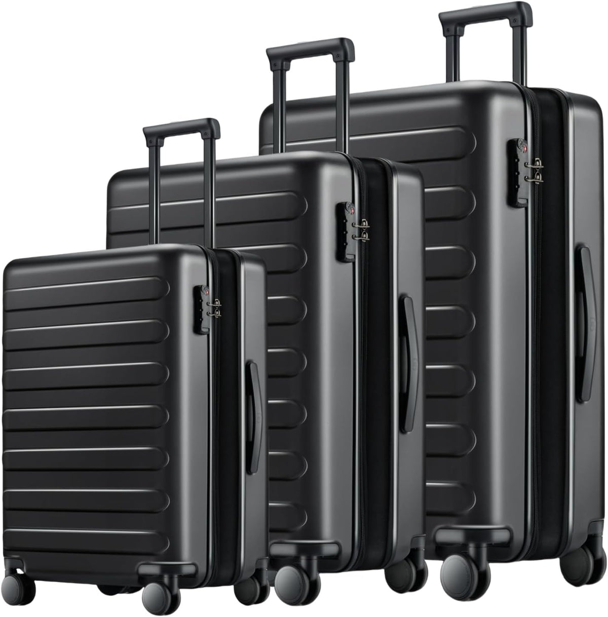 Carry On Luggage 22x14x9 Airline Approved, 20 Inch Luggage with Smooth Spinner Wheels, Expandable, Hard Shell PC Suitcase, Lightweight Travel Luggage, TSA Approved (Shadow, Rhine Max)