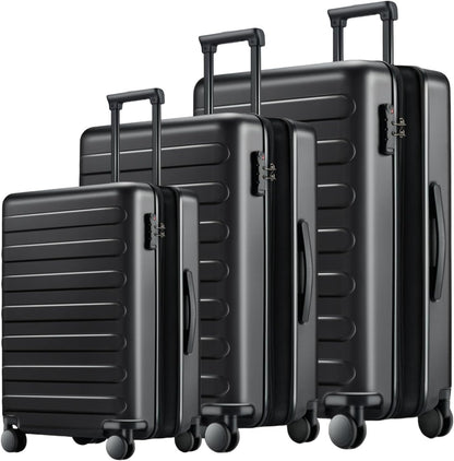 Carry On Luggage 22x14x9 Airline Approved, 20 Inch Luggage with Smooth Spinner Wheels, Expandable, Hard Shell PC Suitcase, Lightweight Travel Luggage, TSA Approved (Shadow, Rhine Max)